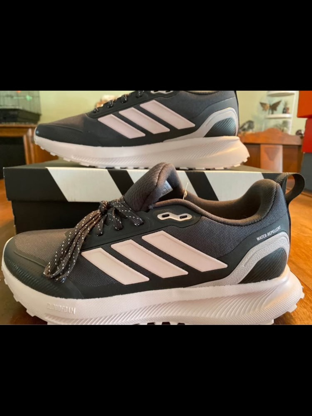 adidas Men’s Black and White Athletic Trainers